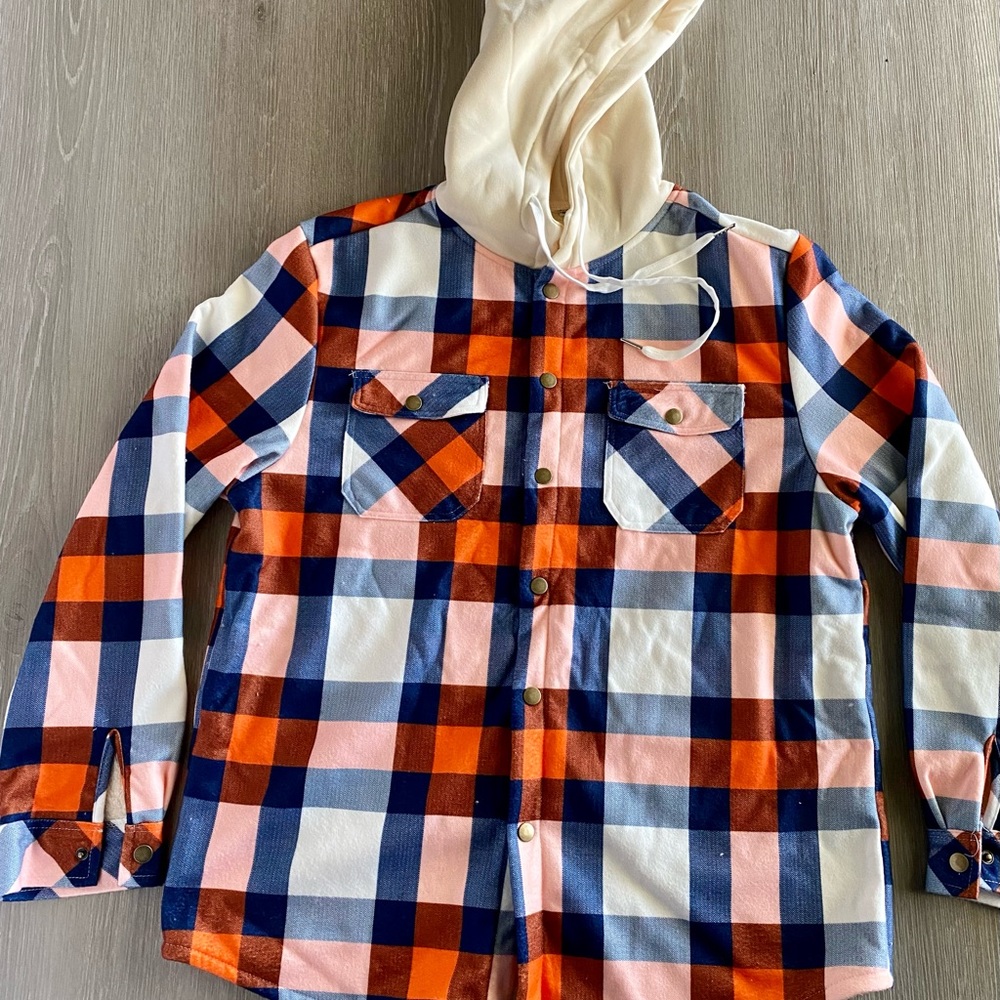 NWOT. Mens Plaid Fleece Jacket!!  Size L. $40